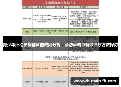 青少年运动员抑郁症的成因分析、预防策略与有效治疗方法探讨 青少年运动员抑郁症的成因分析、预防策略与有效治疗方法探讨